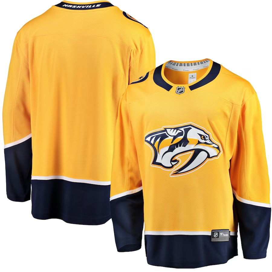 Men Nashville Predators Fanatics Branded Gold Breakaway Home NHL Jersey->customized nhl jersey->Custom Jersey